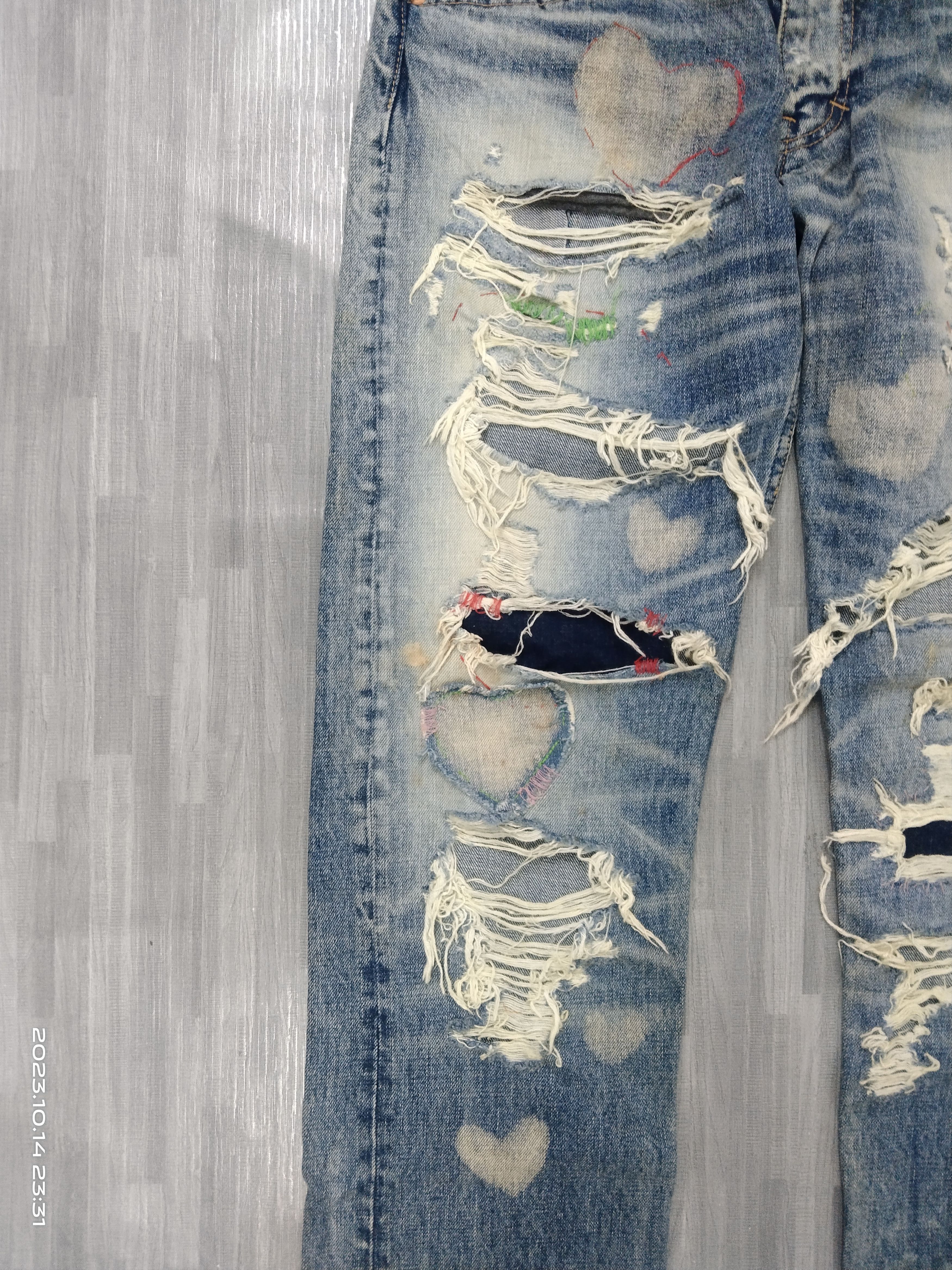 Japanese Brand RNA DISTRESSED DENIM PANTS Size US 30 / EU 46 - 3 Thumbnail