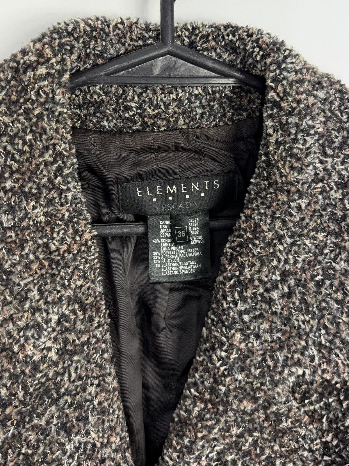 Escada Unique Escada Elements Alpaca/Wool Jacket Size S / US 4 / IT 40 - 4 Thumbnail