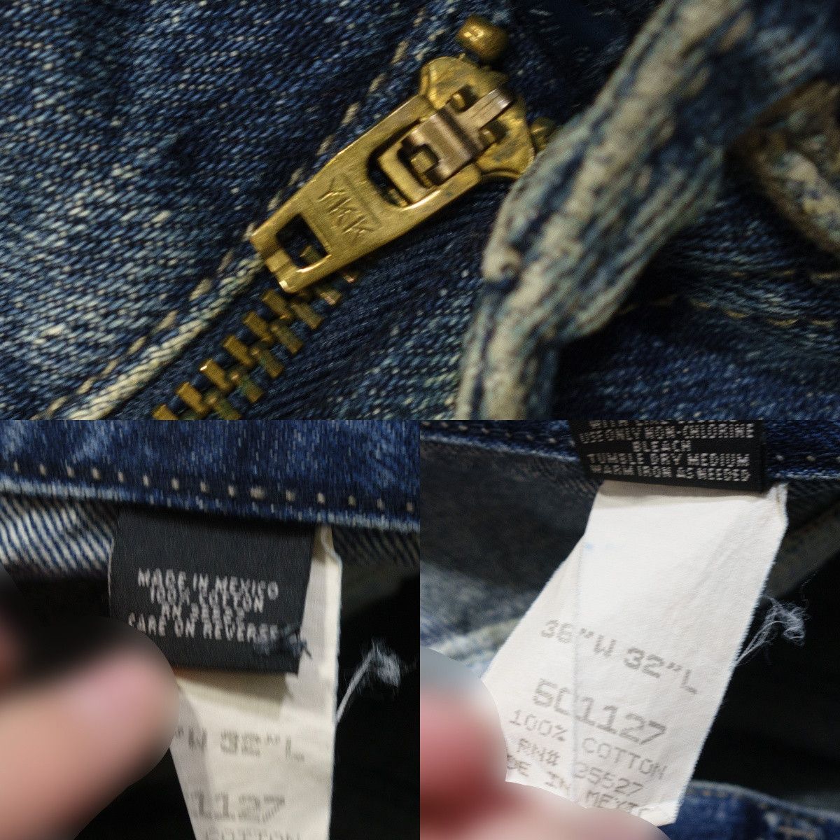 Marithe + Francois Girbaud Y2K Baggy X-Pocket Raw Hem Work Jeans 00s Vintage Size US 36 / EU 52 - 11 Thumbnail