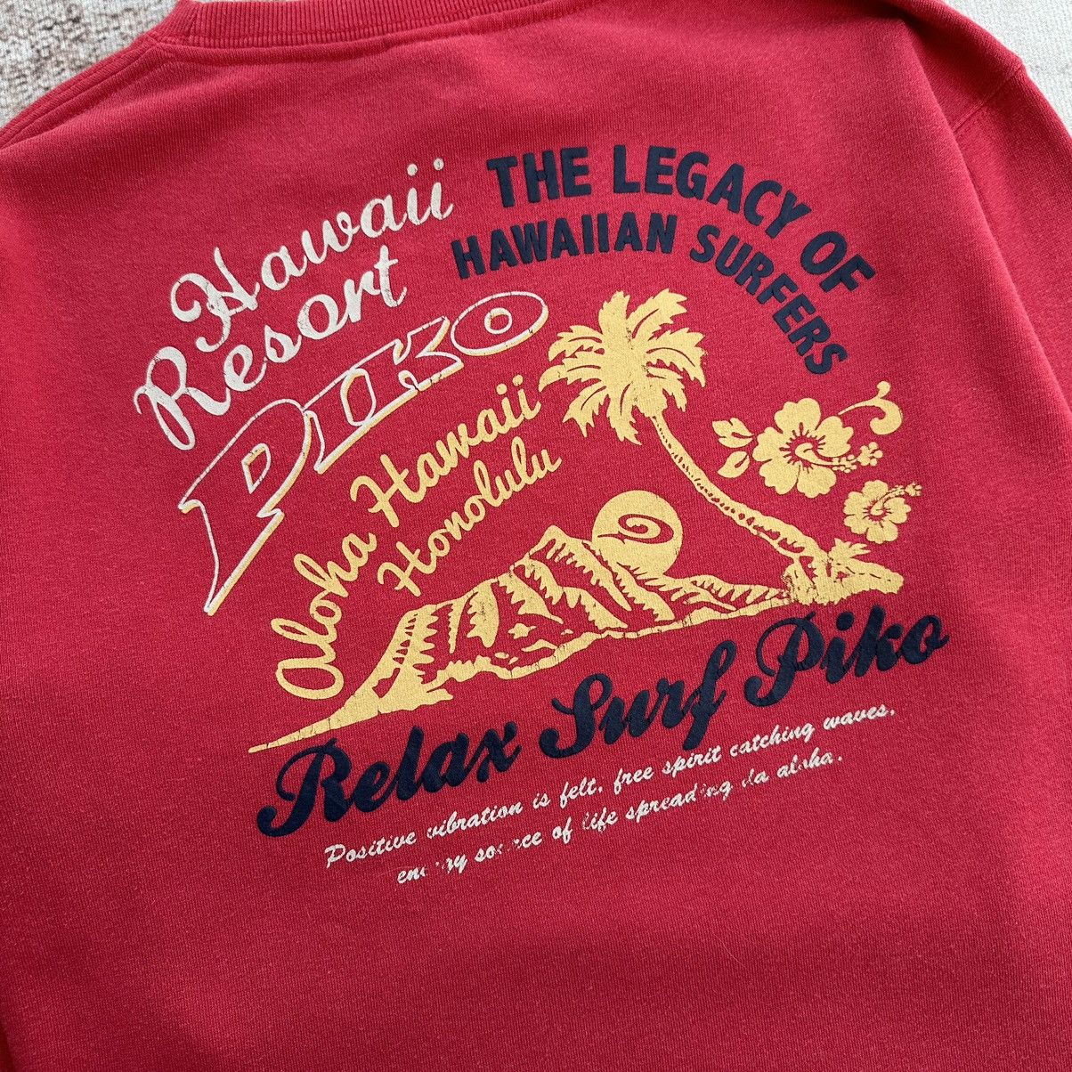 Japanese Brand PIKO HAWAII ALOHA HONOLULU SURF BIG LOGO SWEATSHIRT Size US M / EU 48-50 / 2 - 8 Thumbnail