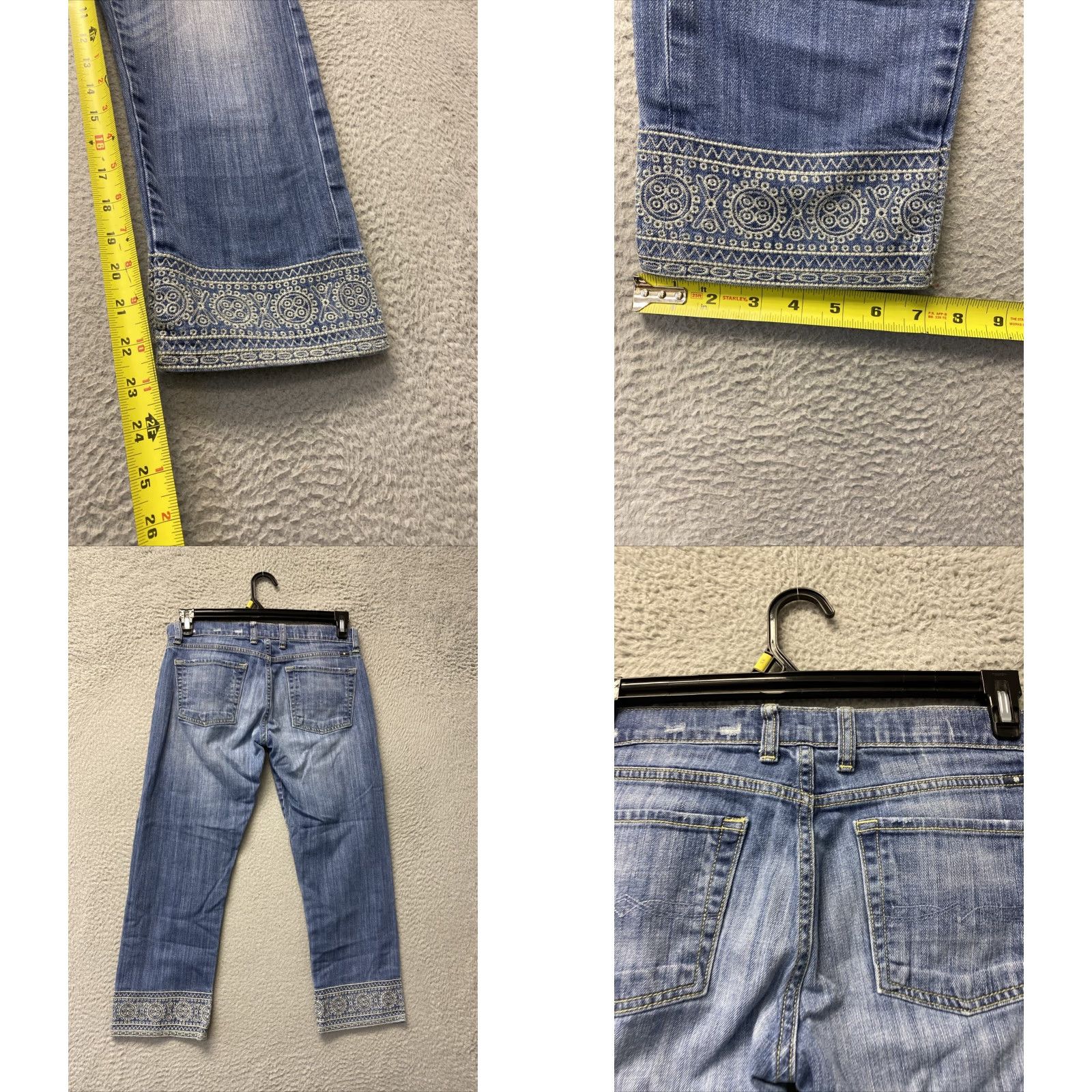 Lucky Brand VINTAGE Lucky Brand Jeans Denim Capri Crop Women Juniors Medium Blue Slim Tapered 23.5 Inseam Size 24" / US 00 / IT 34 - 8 Thumbnail