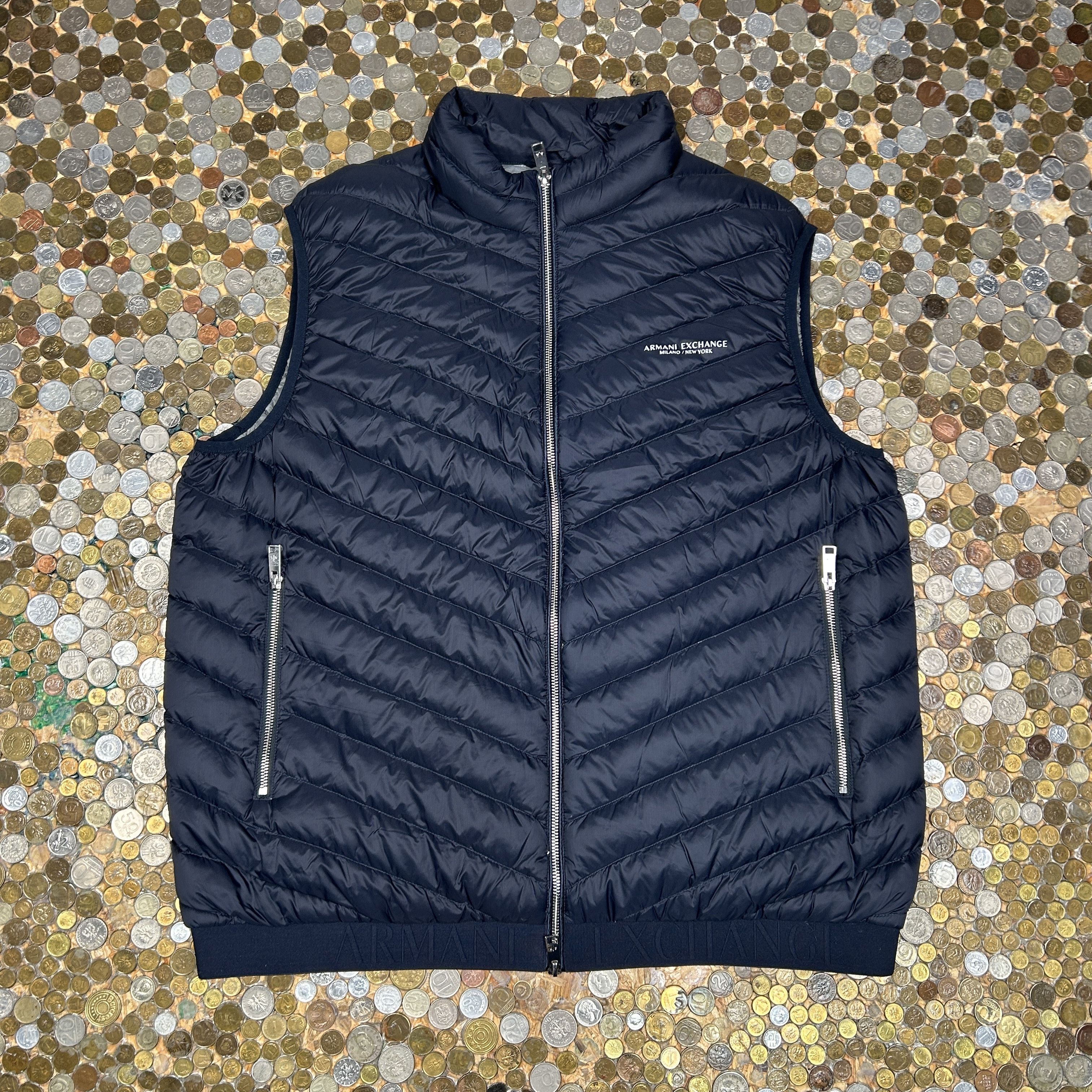 Armani Exchange casual zip puffer vest 90's