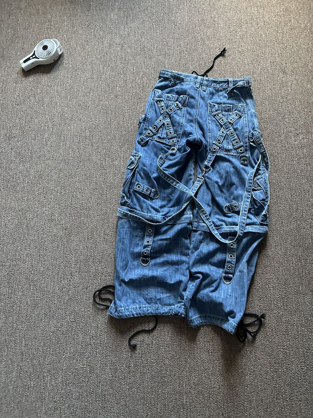 Tripp NYC Tripp NYC Denim X Strap Pants [Light Blue] XXS Size 26" / US 2 / IT 38 - 18 Thumbnail
