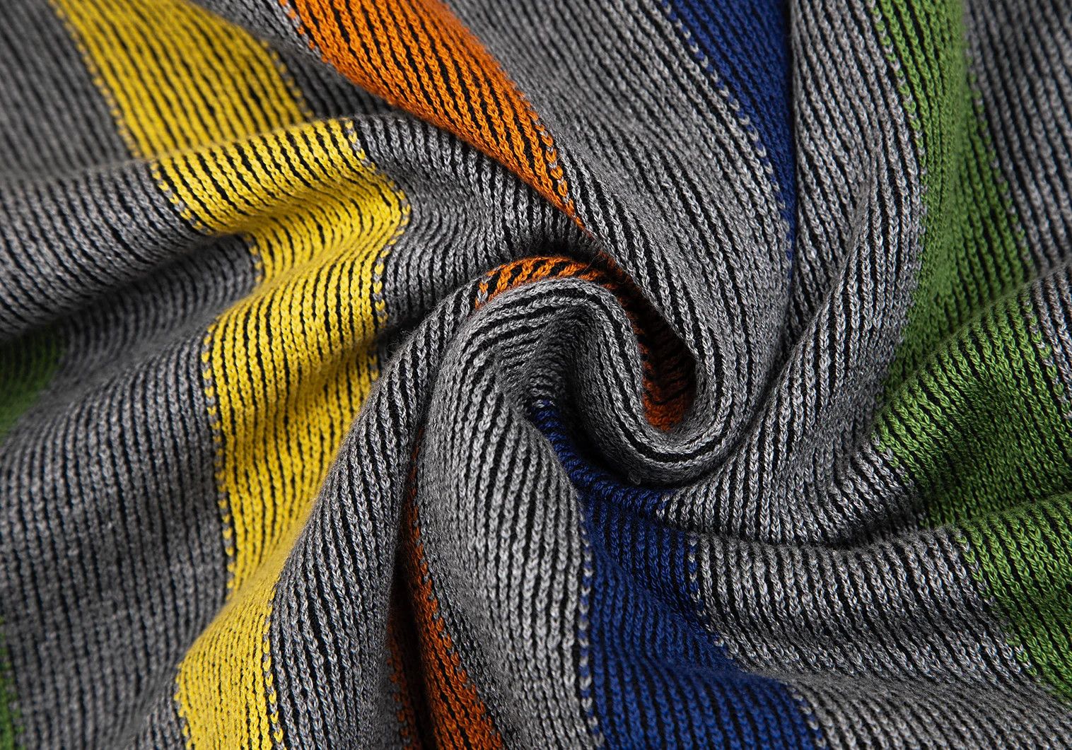 Issey Miyake Color Stripe Ribbed Shawl Collar Jacket Gray Multi M Size US M / EU 48-50 / 2 - 12 Thumbnail