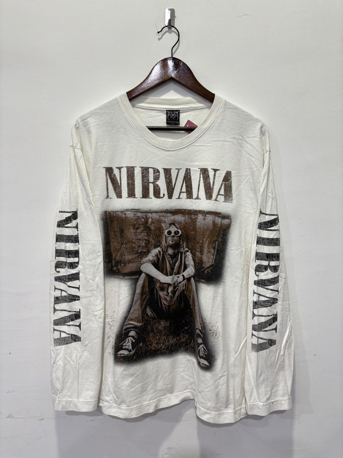 Nirvana × Vintage Vintage Bootleg Nirvana Longsleeve Tshirt Size US L / EU 52-54 / 3 - 1 Thumbnail