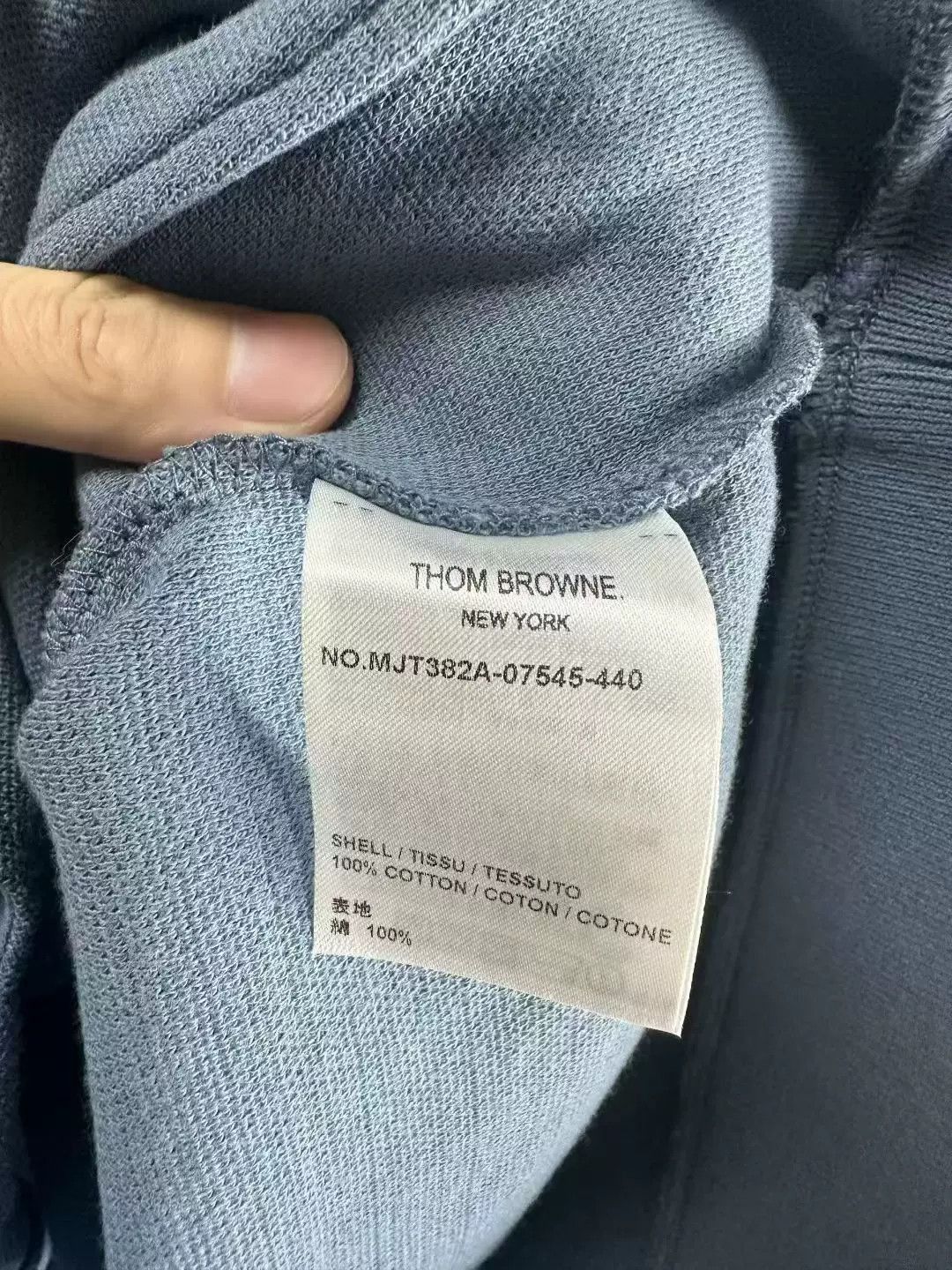 Thom Browne thom browne blue striped zip-up hoodie. Size US M / EU 48-50 / 2 - 5 Thumbnail