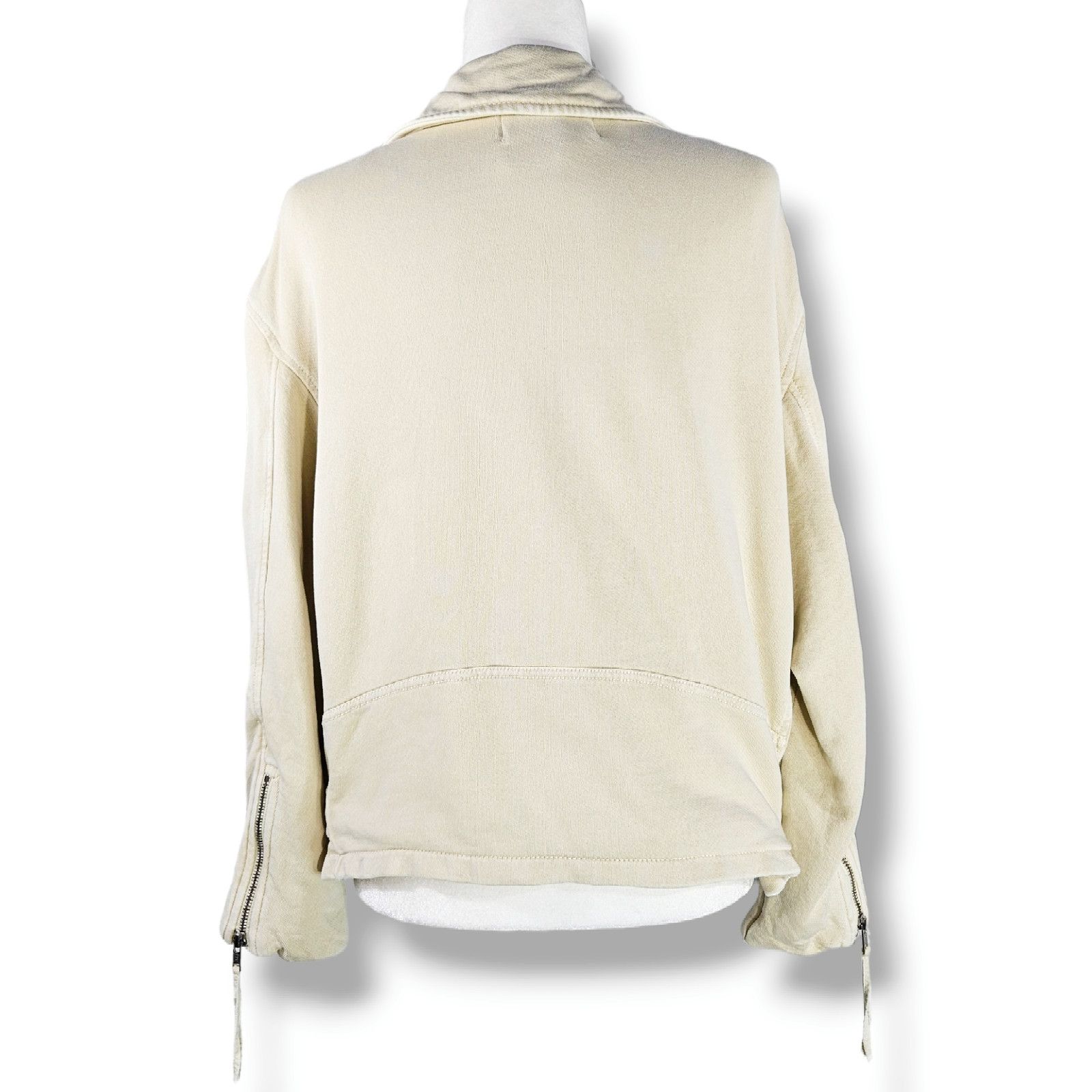 Free People Free People Knit Moto Jacket Oversized Belt Vanilla Cream XS Size XS / US 0-2 / IT 36-38 - 4 Thumbnail