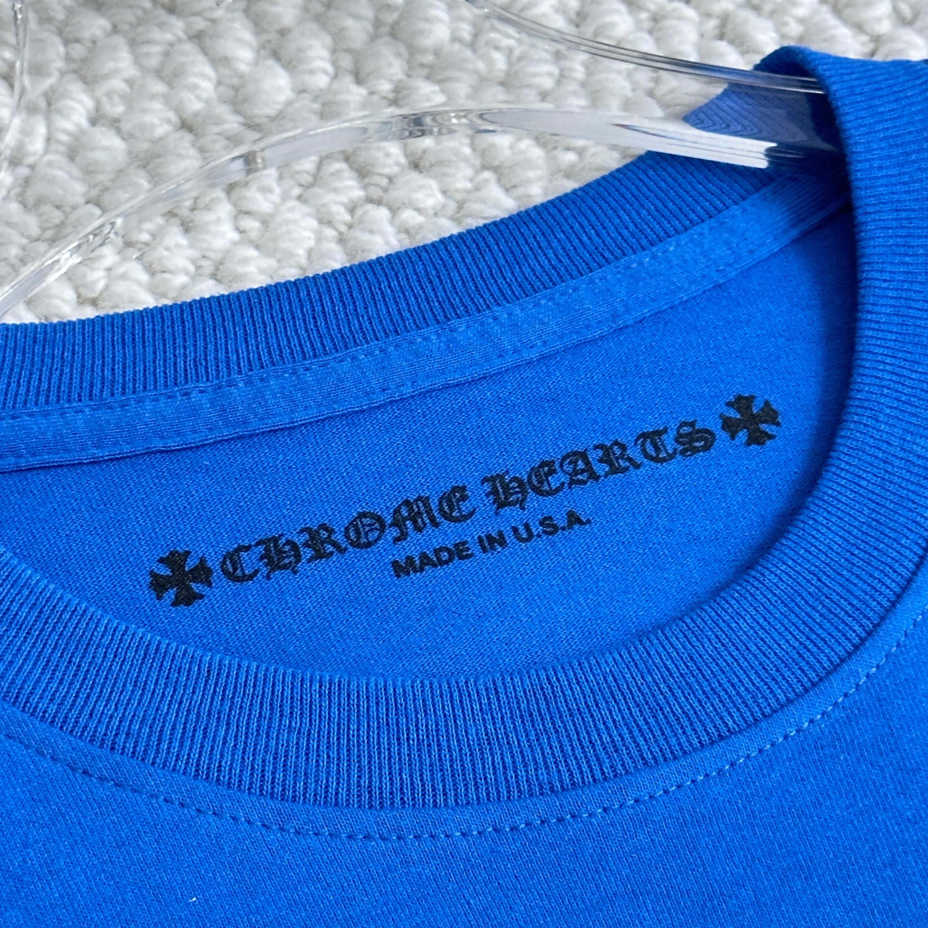Chrome Hearts CHROME HEARTS Scroll Logo T-Shirt blue Size S / US 4 / IT 40 - 3 Thumbnail