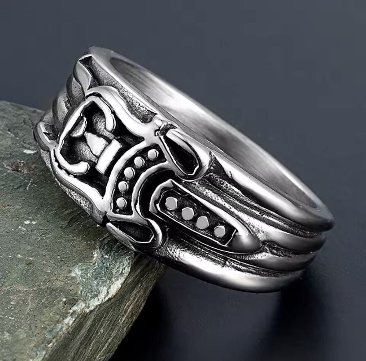 Jewelry × Vintage Stainless Steel Anchor Ring Size ONE SIZE - 3 Thumbnail