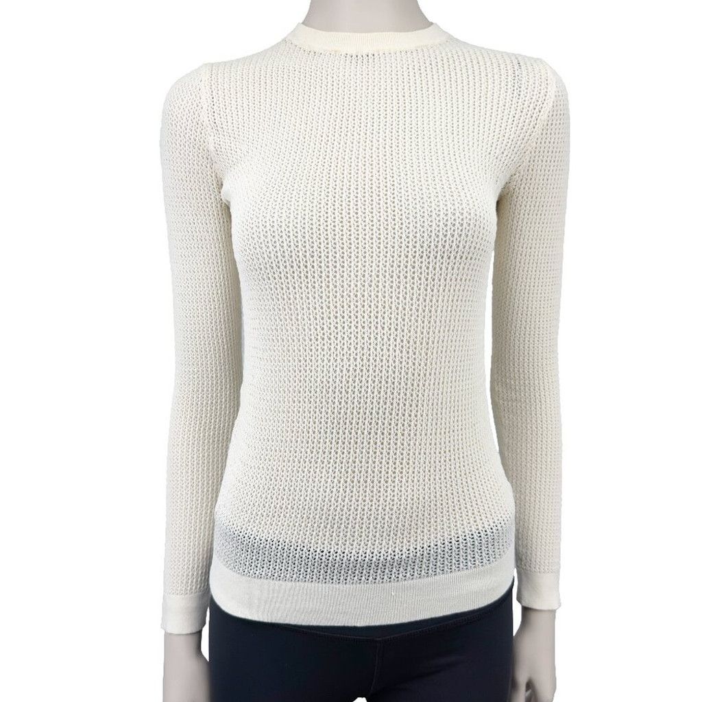 Other JUDITH & CHARLES Knit Open Mesh Beige Cream Long-Sleeves Top Size XS / US 0-2 / IT 36-38 - 1 Thumbnail