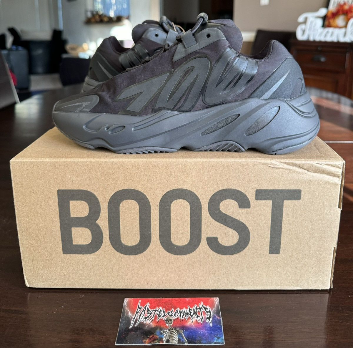 Adidas × Kanye West Adidas Yeezy Boost 700 MNVN Triple Black Size US 7.5 / EU 40-41 - 1 Thumbnail