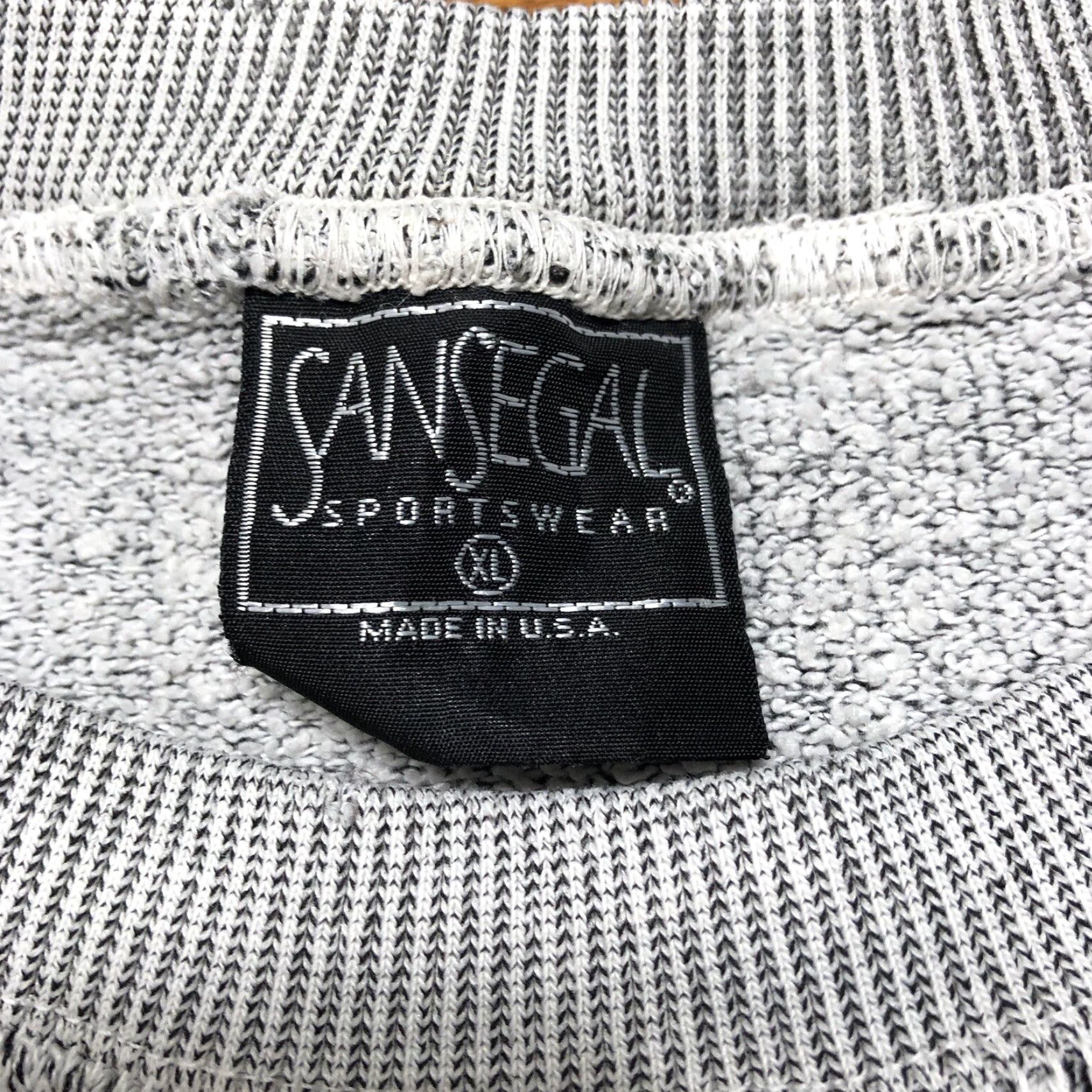 Vintage VINTAGE San Segal Sweatshirt Mens L Gray USA Crew Neck Long Sleeve Pullover Embroidered Logo Heavyweight Limited Edition Cotton Blend Knit Size US L / EU 52-54 / 3 - 7 Thumbnail