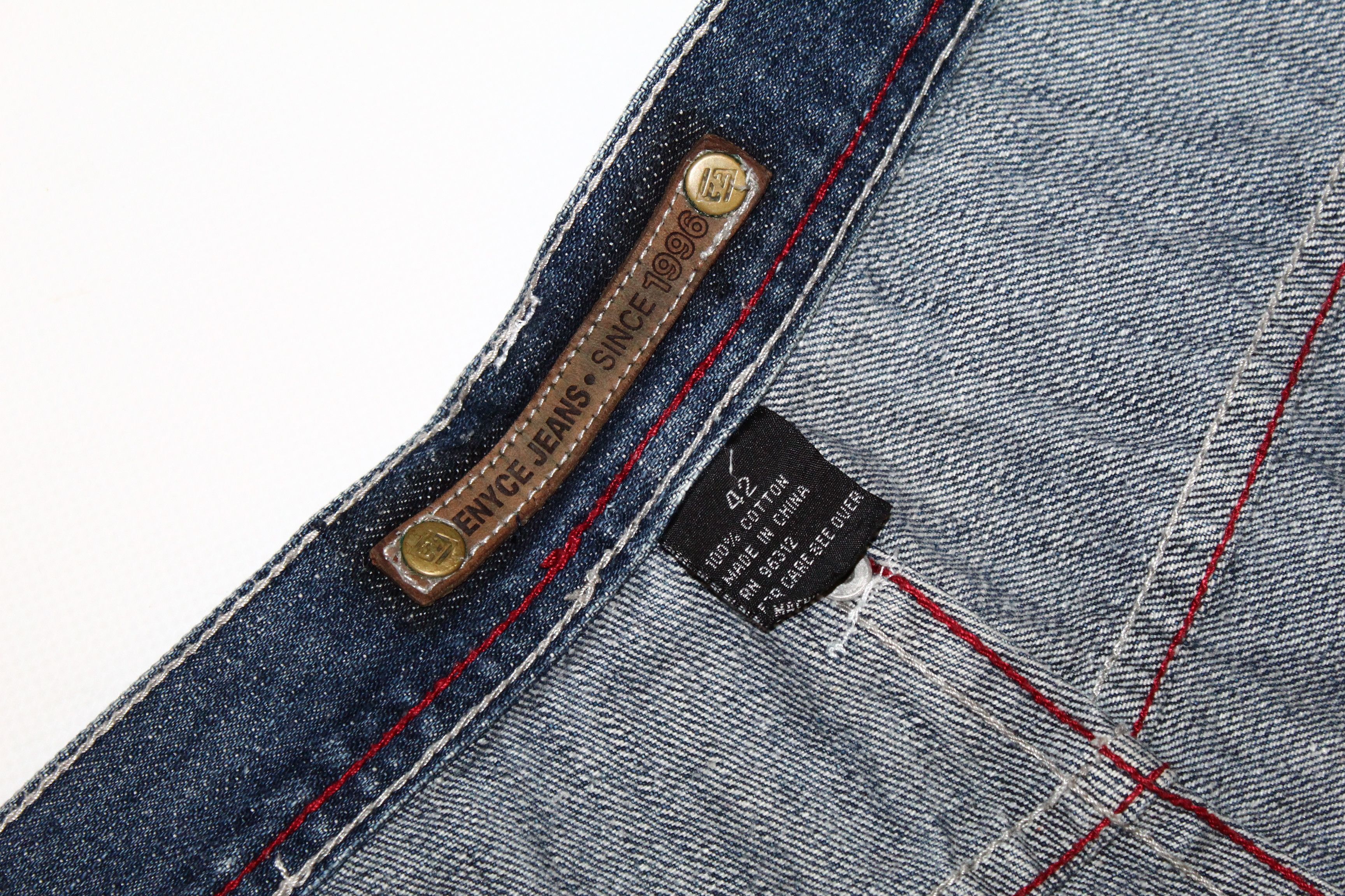 Enyce 🔥90s VTG ENYCE Faded Blue Denim Baggy Rap Jeans Size US 42 / EU 58 - 7 Thumbnail
