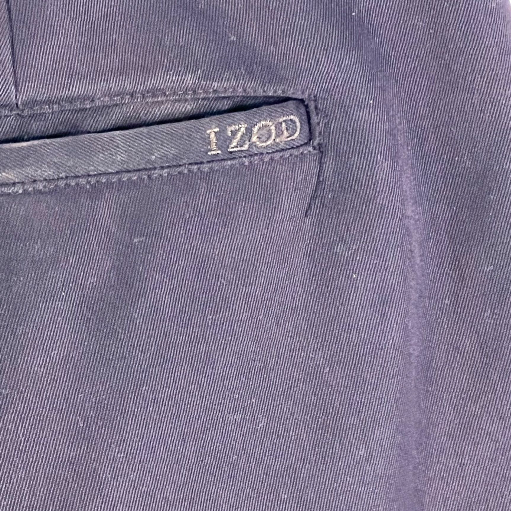 Izod Izod X.F.G. Chino Golf Shorts 36 Mid Rise Pleated Front Classic Blue Mens Size US 36 / EU 52 - 4 Thumbnail