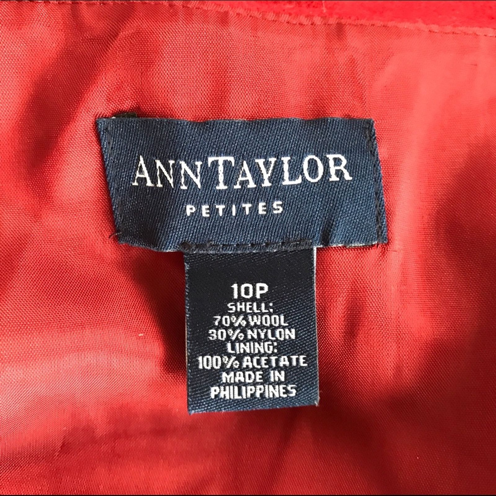 Ann Taylor Vintage 90s Ann Taylor red wool blend skirt size 10P Size 32" / US 10 / IT 46 - 4 Thumbnail