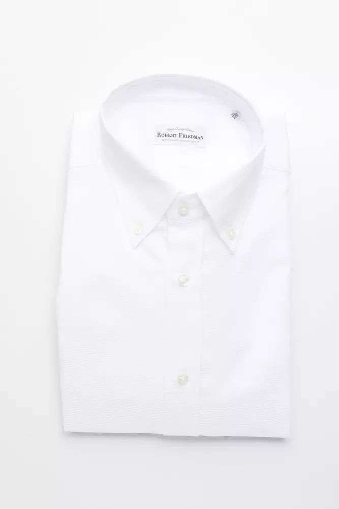 Robert Friedman Blue Cotton Men's Shirt
