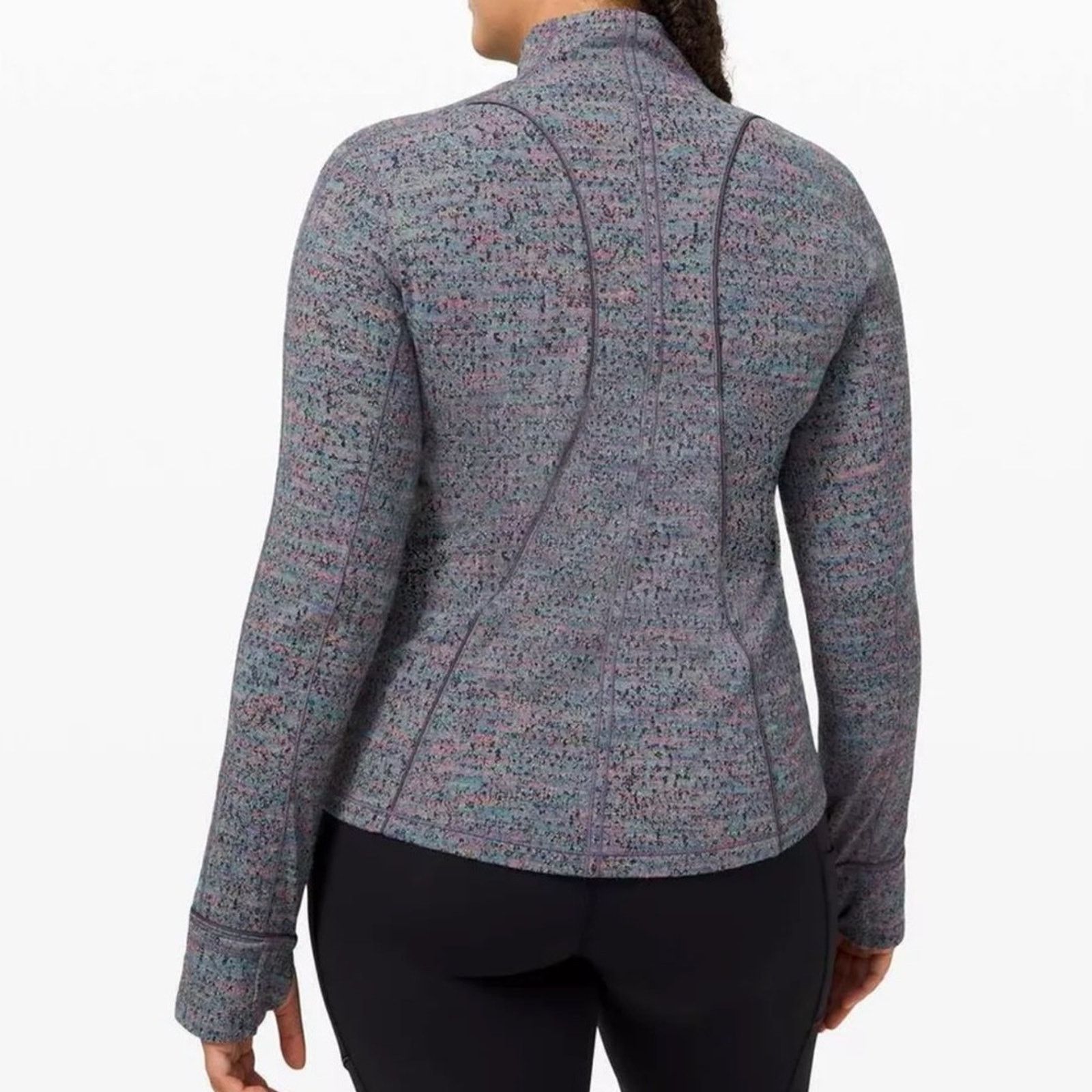 Lululemon Lululemon Run Briskly 1/2 Zip Neon Tweed Jacquard Size M / US 6-8 / IT 42-44 - 2 Thumbnail