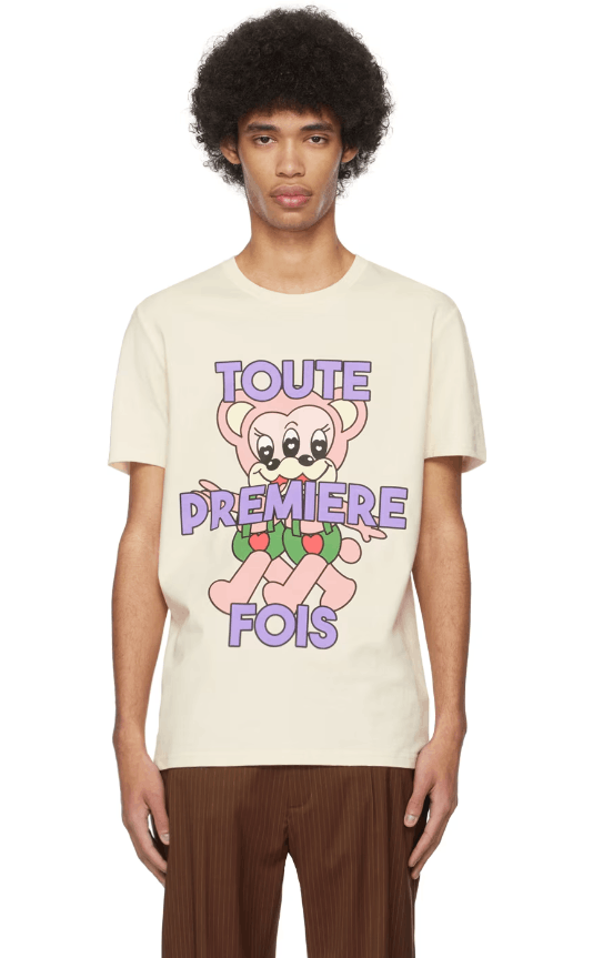 BNWT SS24 EGONLAB TEDDIES TSHIRT BEIGE S