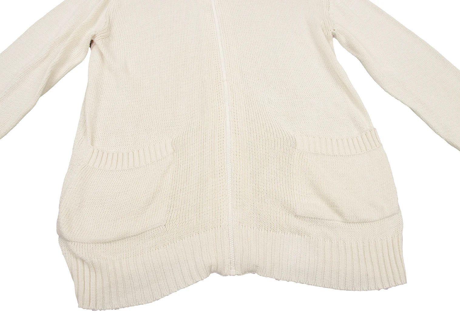 Yohji Yamamoto Yohji Yamamoto Cotton Loose Gauge Knit Jacket Cream 3 Size US L / EU 52-54 / 3 - 8 Thumbnail
