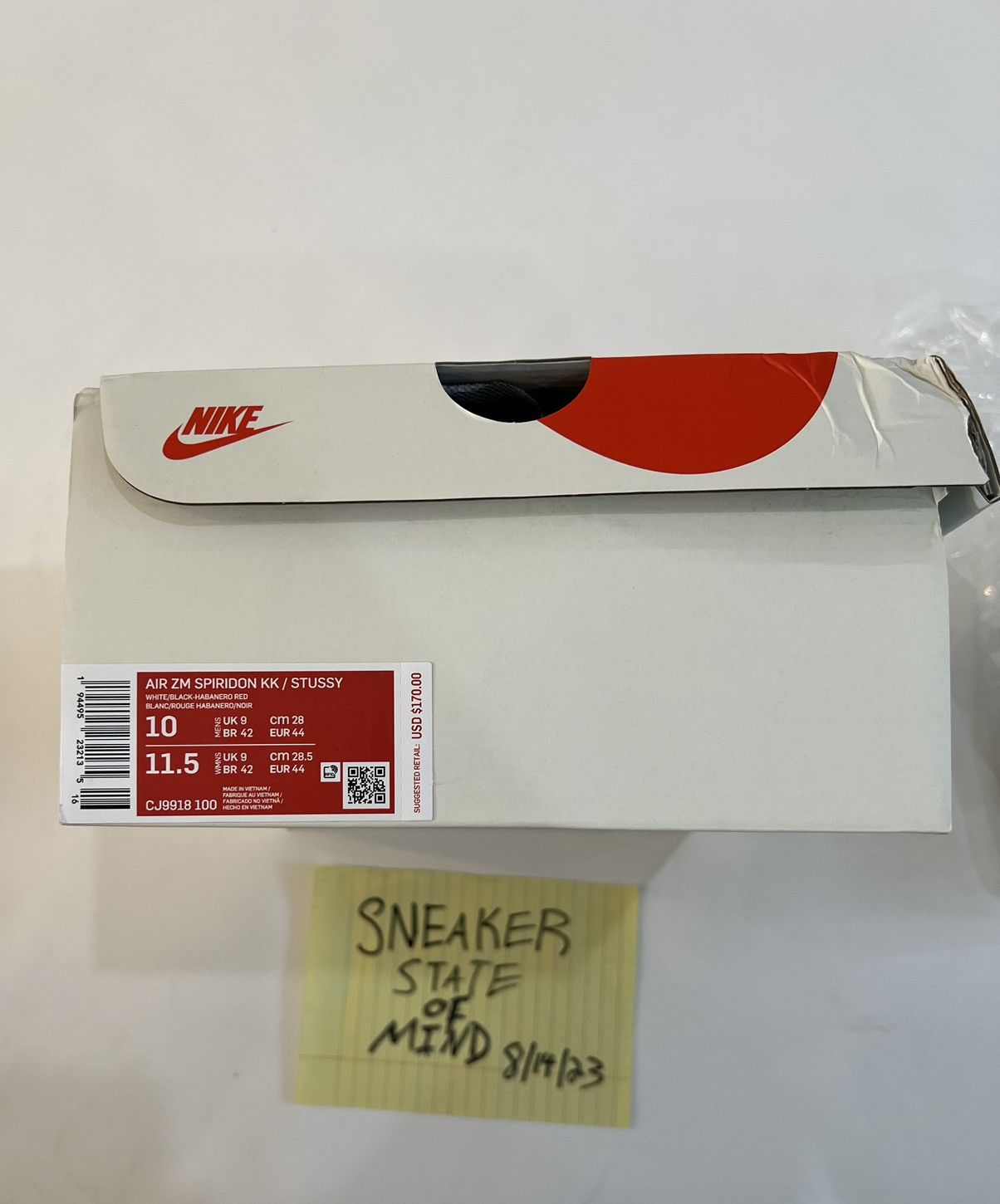 Nike × Stussy NEW Stussy Nike Air Kukini Spiridon Cage 2 White Size 10 Size US 10 / EU 43 - 8 Thumbnail