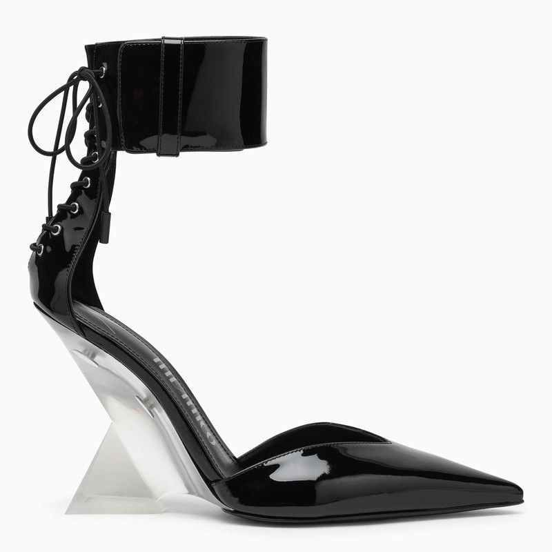 image of The Attico Black Pump Morgan With Ankle Strap Shoes, Women's (Size 8)