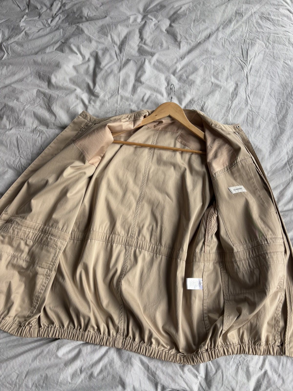Lemaire Lemaire Beige Cotton Drawstring Jacket Size 34 Size US M / EU 48-50 / 2 - 6 Thumbnail