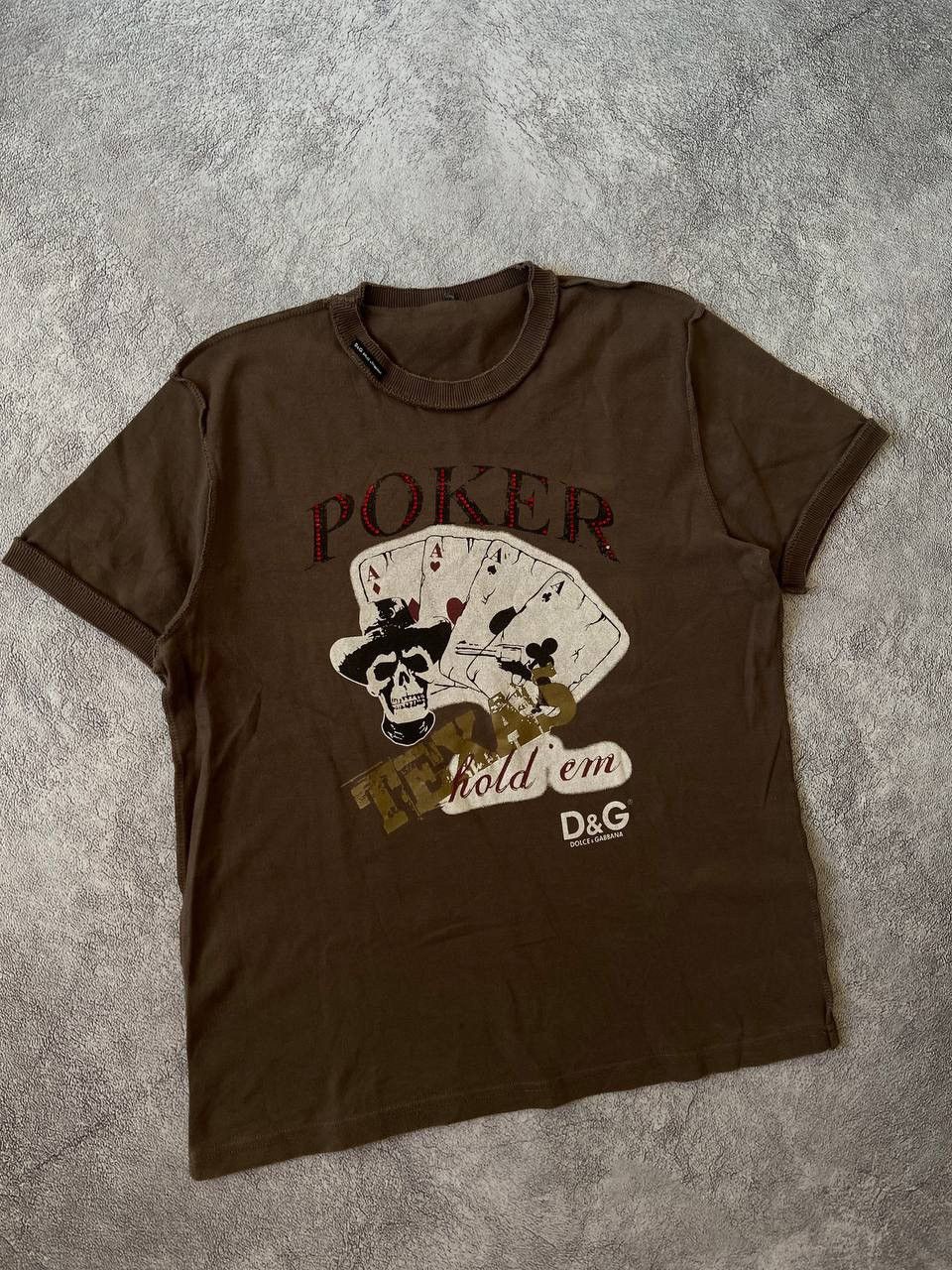Dolce & Gabbana Dolce & Gabbana Poker Texas hold'em Browm T-Shirt Size US S / EU 44-46 / 1 - 3 Thumbnail