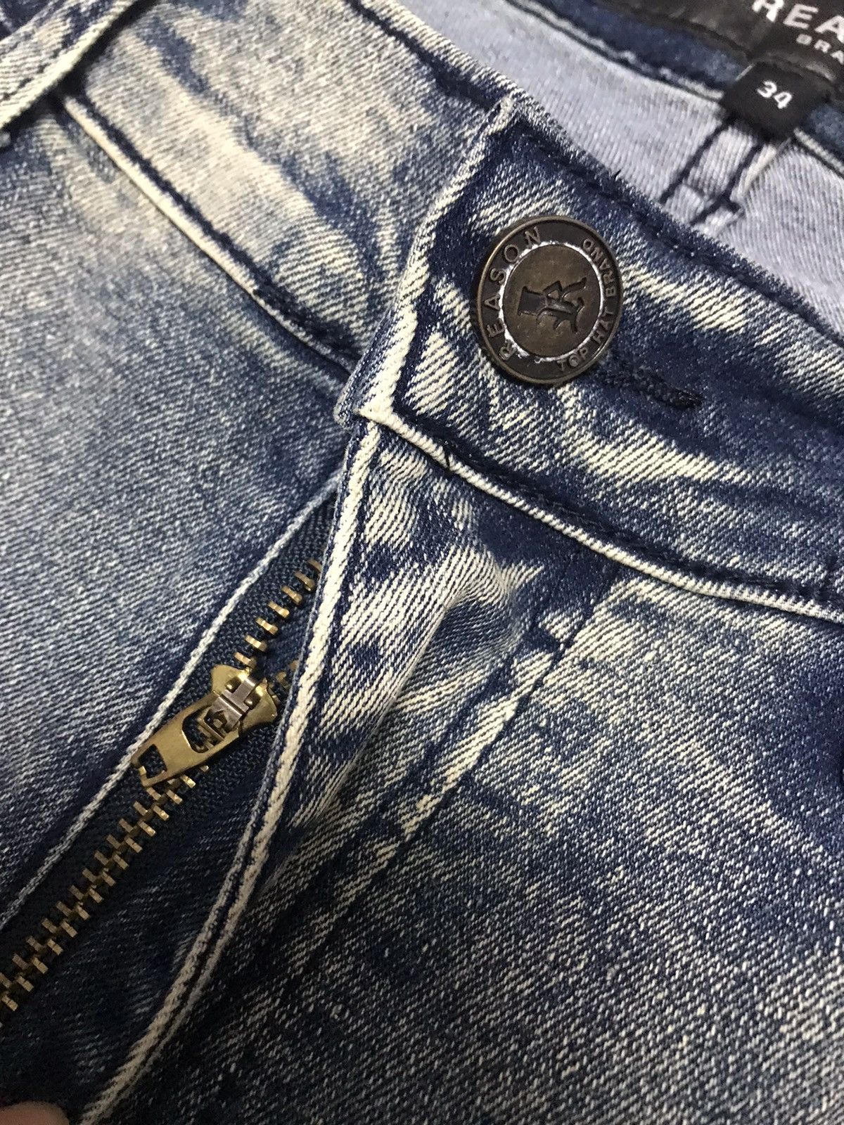 Japanese Brand × Reason Reason New York Biker Denim Jeans Size US 34 / EU 50 - 5 Thumbnail