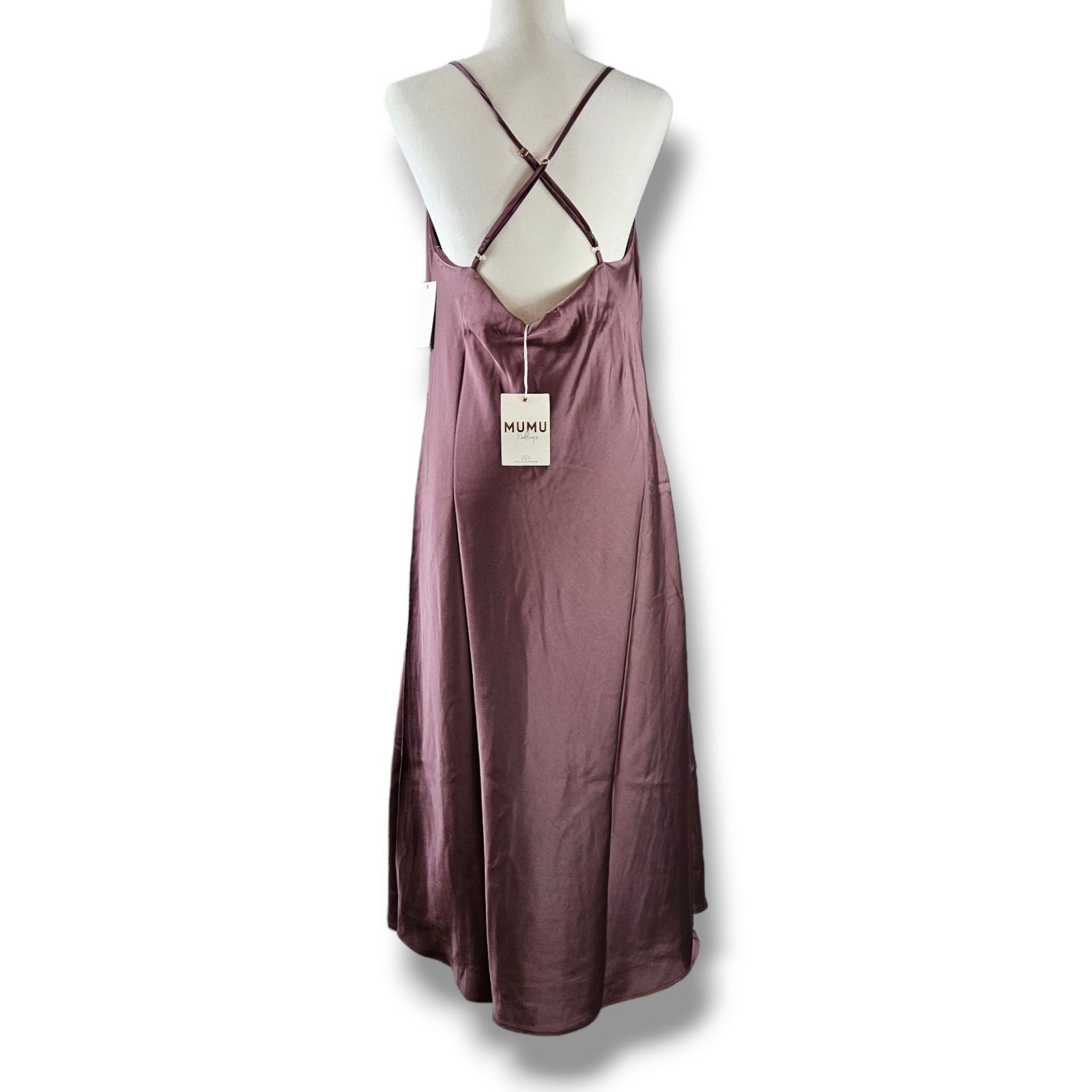 Show Me Your MuMu NWT Show Me Your MuMu Verona Sz. XL Dusty Plum Luxe Satin Size XL / US 12-14 / IT 48-50 - 4 Thumbnail