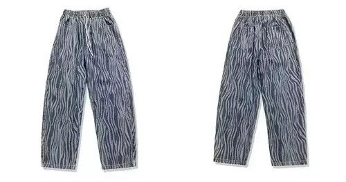 Japanese Brand 20AW Indigo Union Japan Blue Denim Zebra Pants Size US 32 / EU 48 - 2 Thumbnail