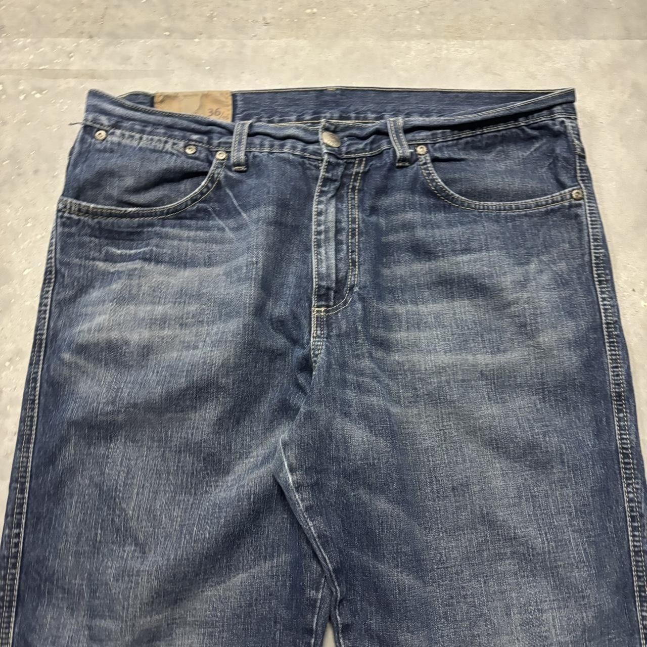 Japanese Brand × Vintage Crazy Vintage Y2K/2000s Grunge Dark Wash Denim Jeans! Size US 36 / EU 52 - 5 Thumbnail