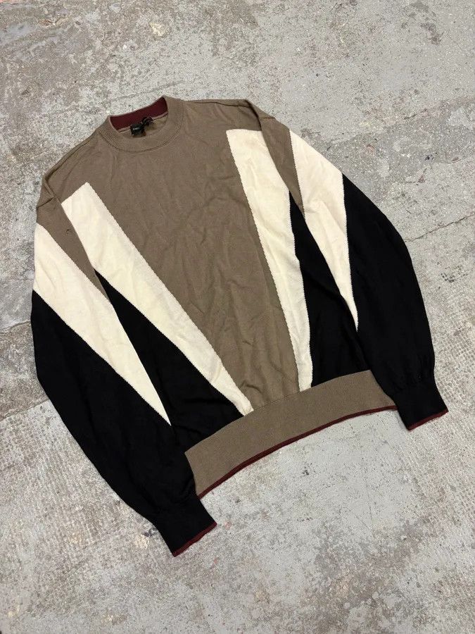 Emporio Armani × Vintage Emporio Armani Camel Structural Contemporary Sweater Size US S / EU 44-46 / 1 - 4 Thumbnail