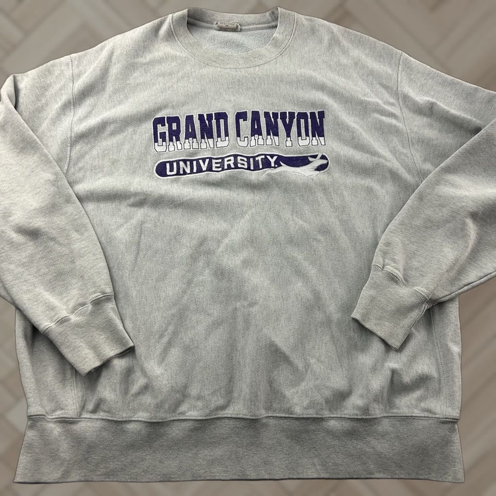 Champion VINTAGE Champion Sweatshirt Grand Canyon University Reverse Weave Crewneck Gray 2XL Mens Reversible Winter 90s Fans Size US XXL / EU 58 / 5 - 1 Thumbnail