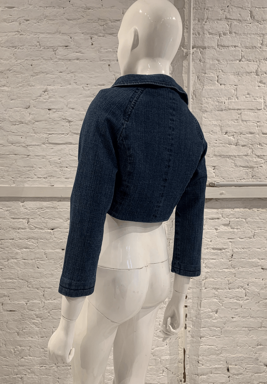 Hussein Chalayan Hussein Chalayan A/W 2004 Cropped jeans Jacket Size S / US 4 / IT 40 - 4 Thumbnail