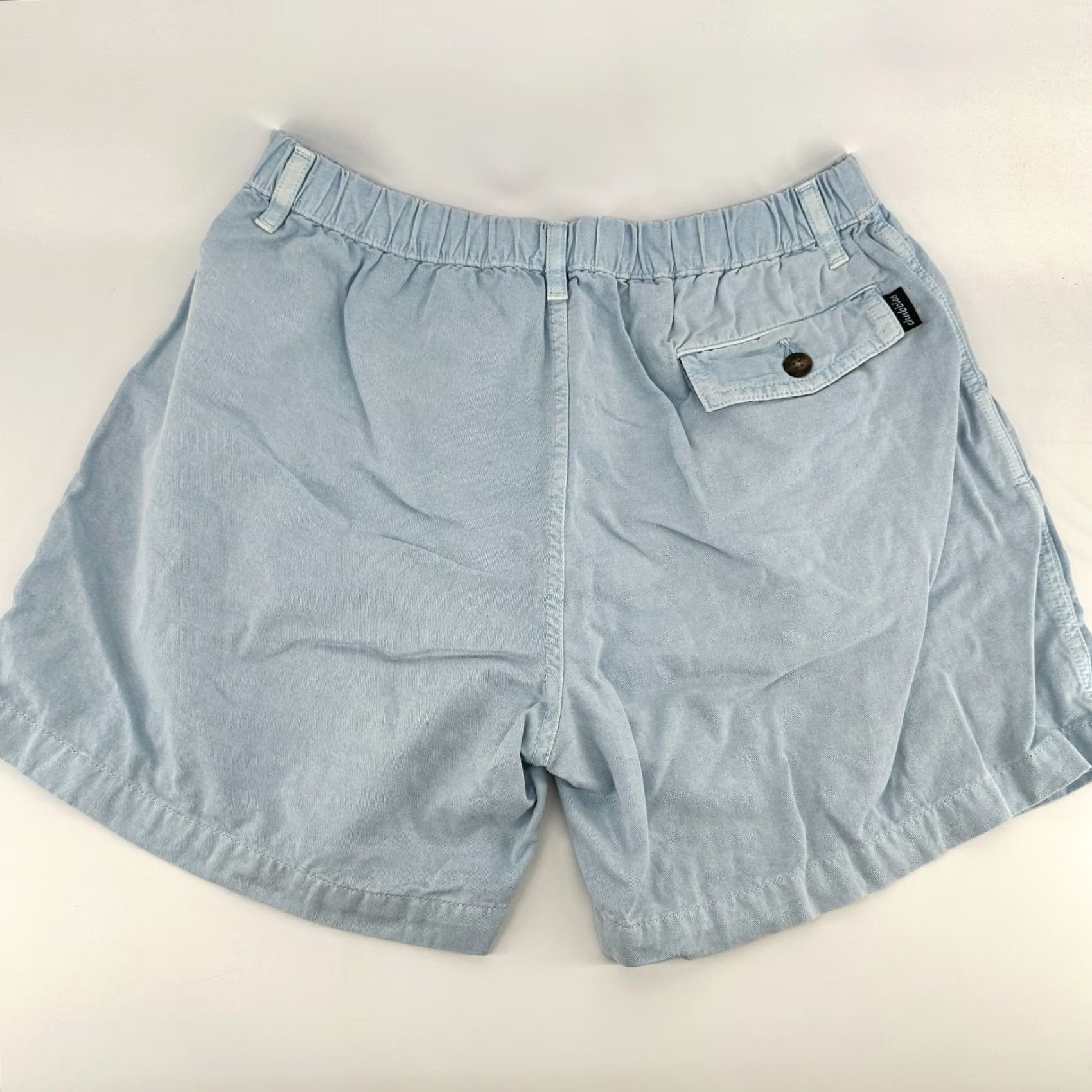 Chubbies Chubbies Chino Shorts Blue Women's L Cotton Stretch Slash Pocket Button Front Casual Spring Summer Travel Mens Womens Girls Boys Size 36" / US 14 / IT 50 - 2 Thumbnail