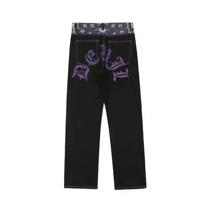 Japanese Brand Paisley Bandana Painted Graphic Denim Jeans Size US 32 / EU 48 - 4 Thumbnail