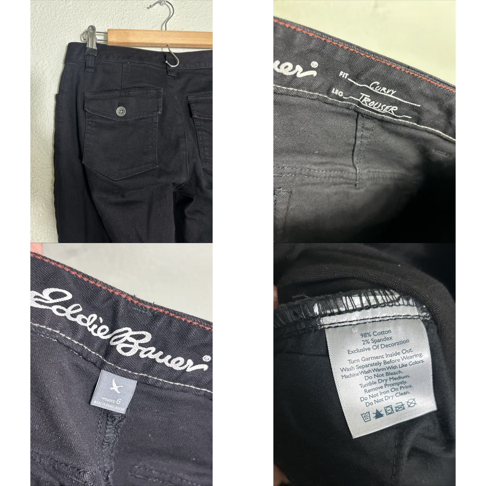 Eddie Bauer Eddie Bauer Pants Women 6 Black 30x32 Jeans Size 28" / US 6 / IT 42 - 9 Thumbnail