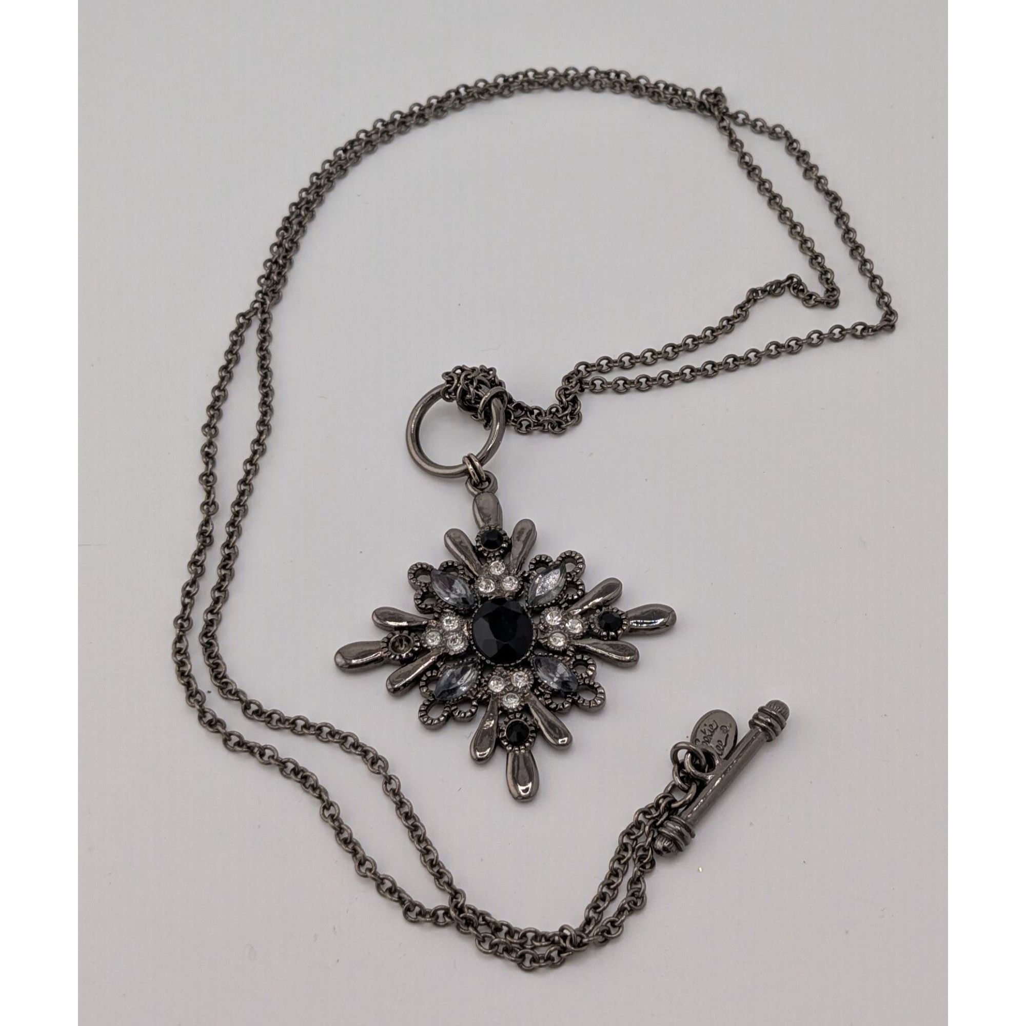 Other Vintage Cookie Lee Gothic Black Crystal Starburst Pendant Ne Size ONE SIZE - 6 Thumbnail
