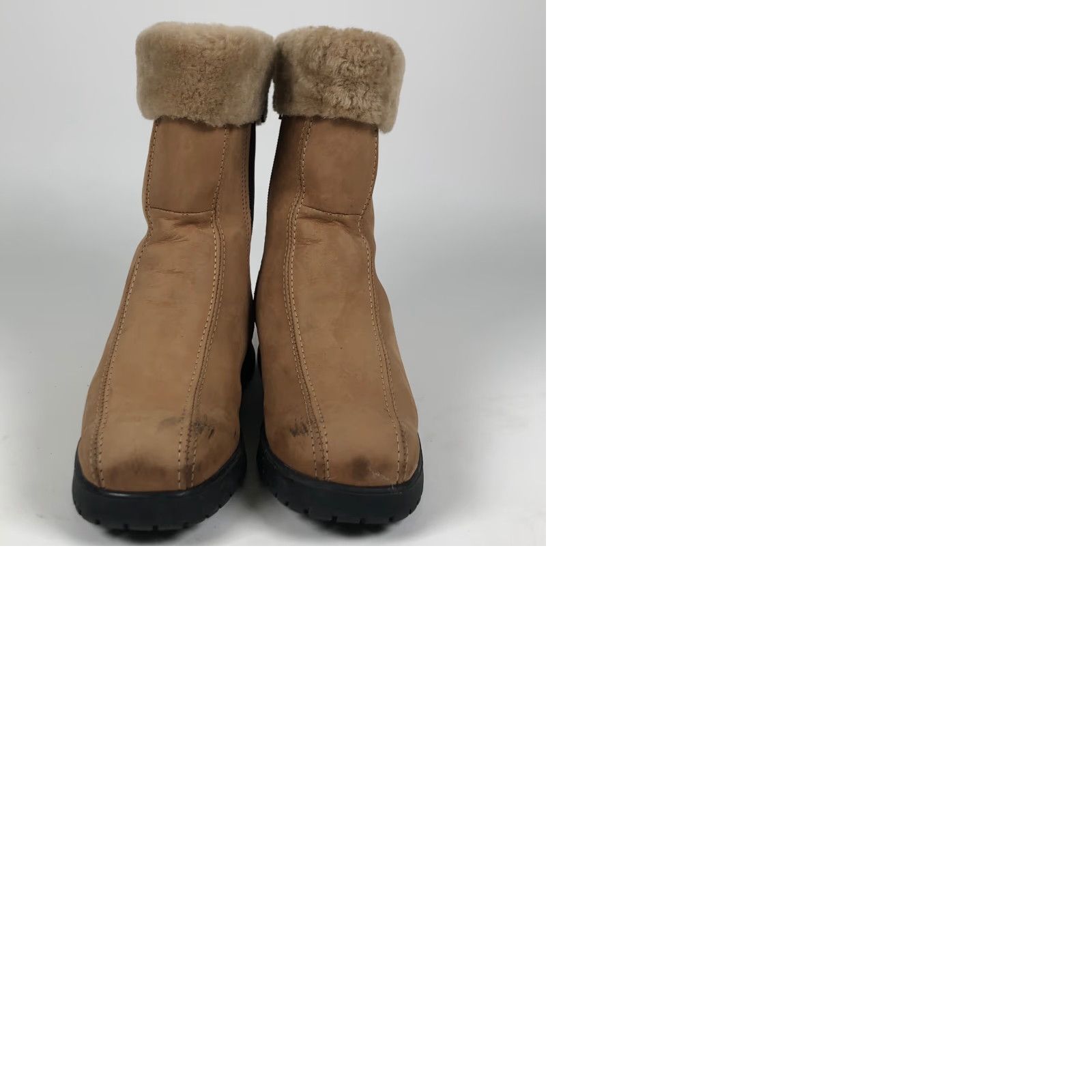 Vintage VINTAGE Martino Boots Womens Brown Leather Shearling Lined Zip Mid-Calf D Width 9.5 Size US 10 / IT 40 - 10 Thumbnail