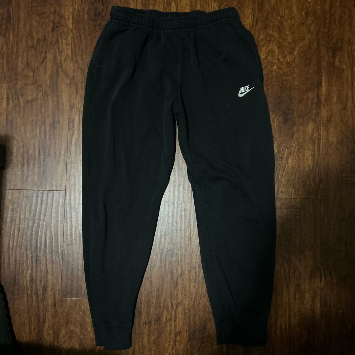 Nike Black nike sweatpants with white Nike sign Size US 31 - 1 Thumbnail