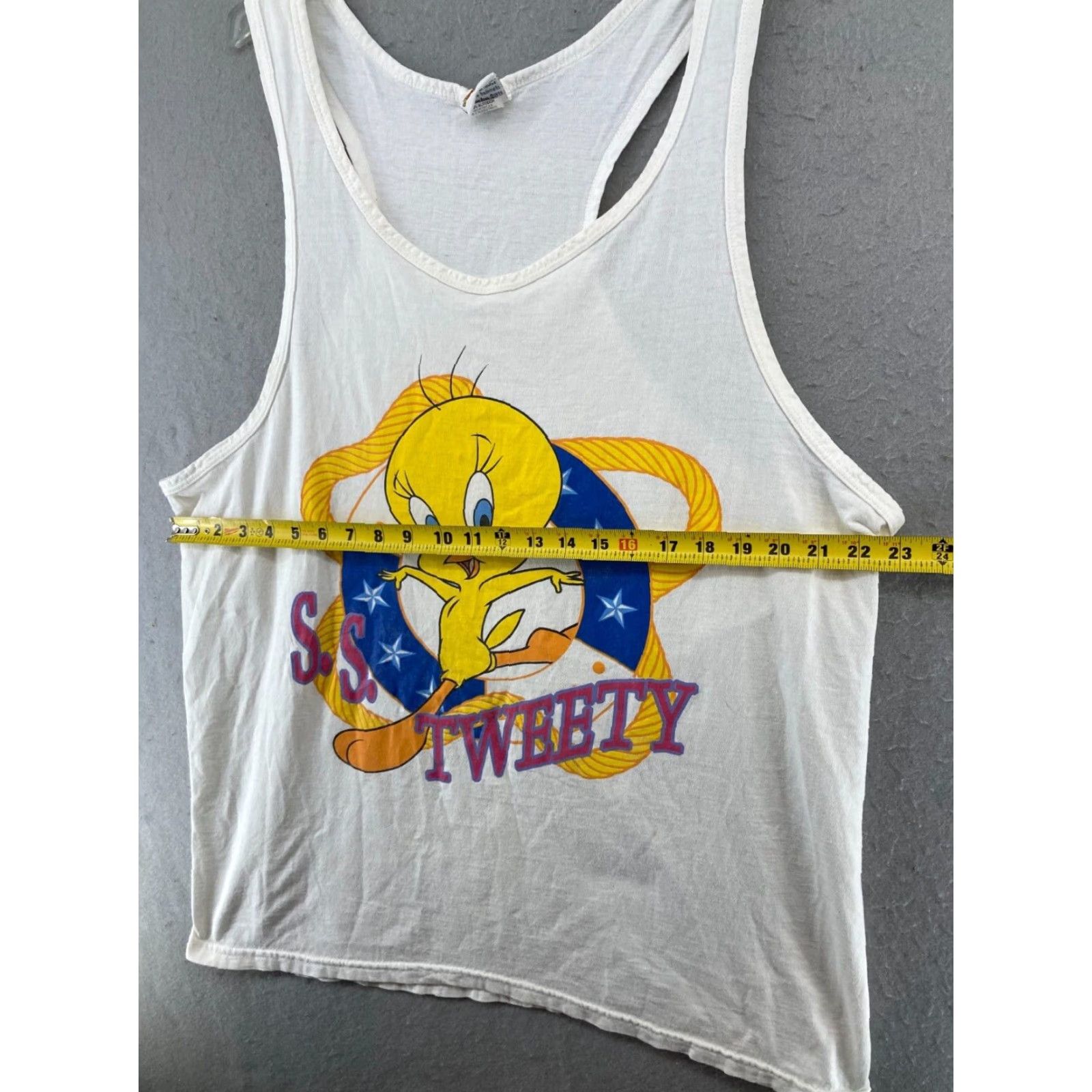 Vintage VINTAGE Looney Tunes Tank Top Womens XL White Tweety USA Casual Size XL / US 12-14 / IT 48-50 - 2 Thumbnail