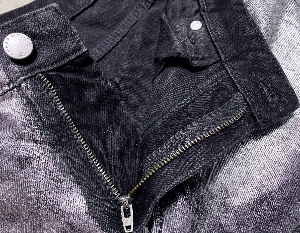 Cheap Monday Margiela Style Silver Painted Archival Jeans Denim Artisanal Size 28" / US 6 / IT 42 - 13 Thumbnail