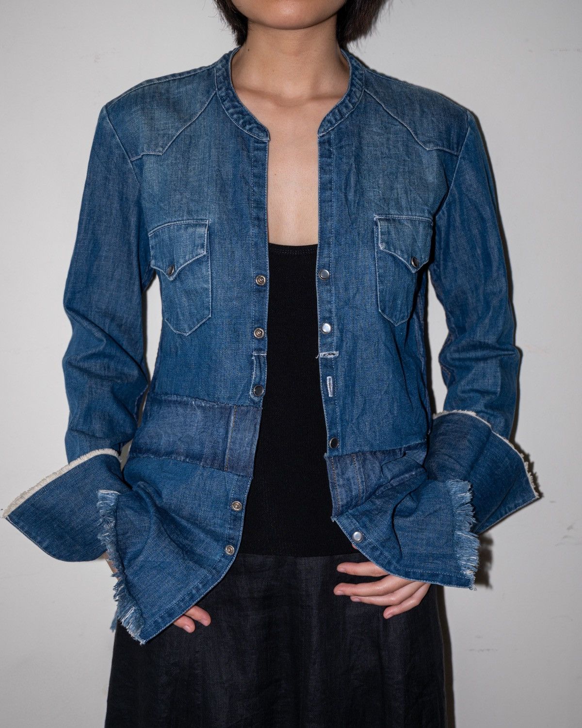 Greg Lauren Greg Lauren denim western studio deconstructed kimono shirt Size US S / EU 44-46 / 1 - 7 Thumbnail