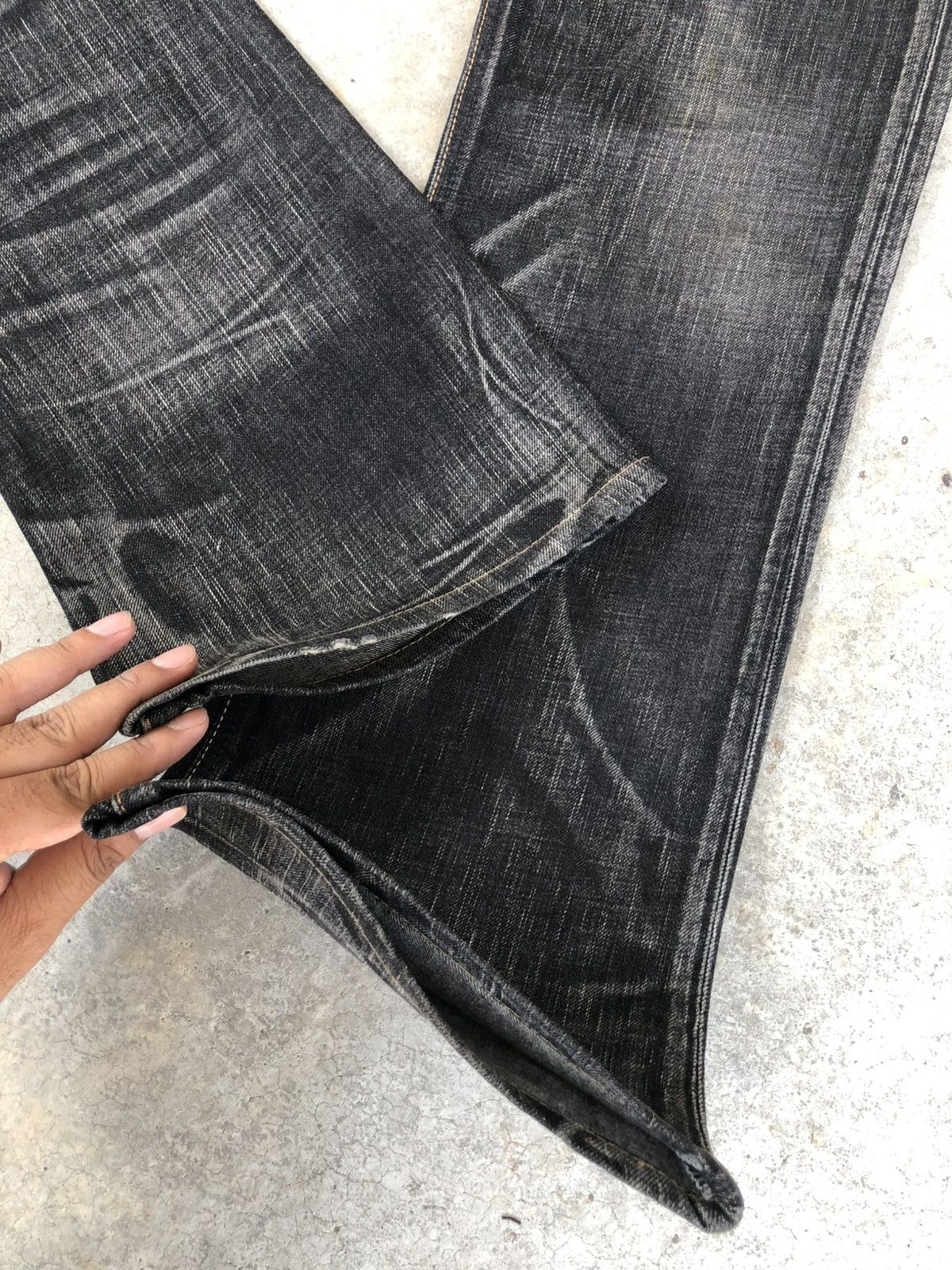 If Six Was Nine Edwin 503 Flared Distressed Jeans Whiskered Size US 30 / EU 46 - 13 Thumbnail