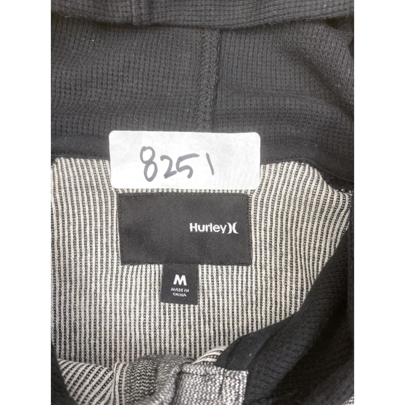 Hurley Hurley Henley Pullover Hoodie Mens M Black Striped Casual Beach Surf Skate #8251 Size US M / EU 48-50 / 2 - 3 Thumbnail