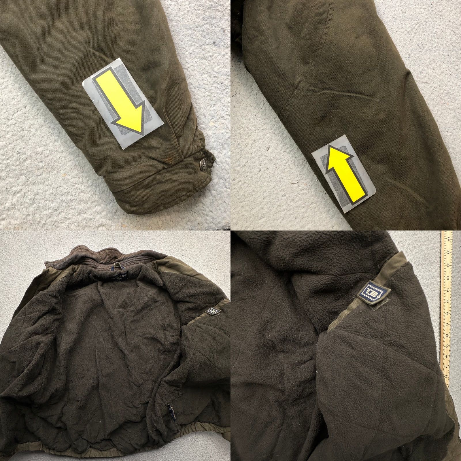 Dockers Dockers Bomber Jacket Mens XLT Green Full Zip Pockets Fleece Lined Long Sleeve Baggy Tall & Long Size US XL / EU 56 / 4 - 8 Thumbnail