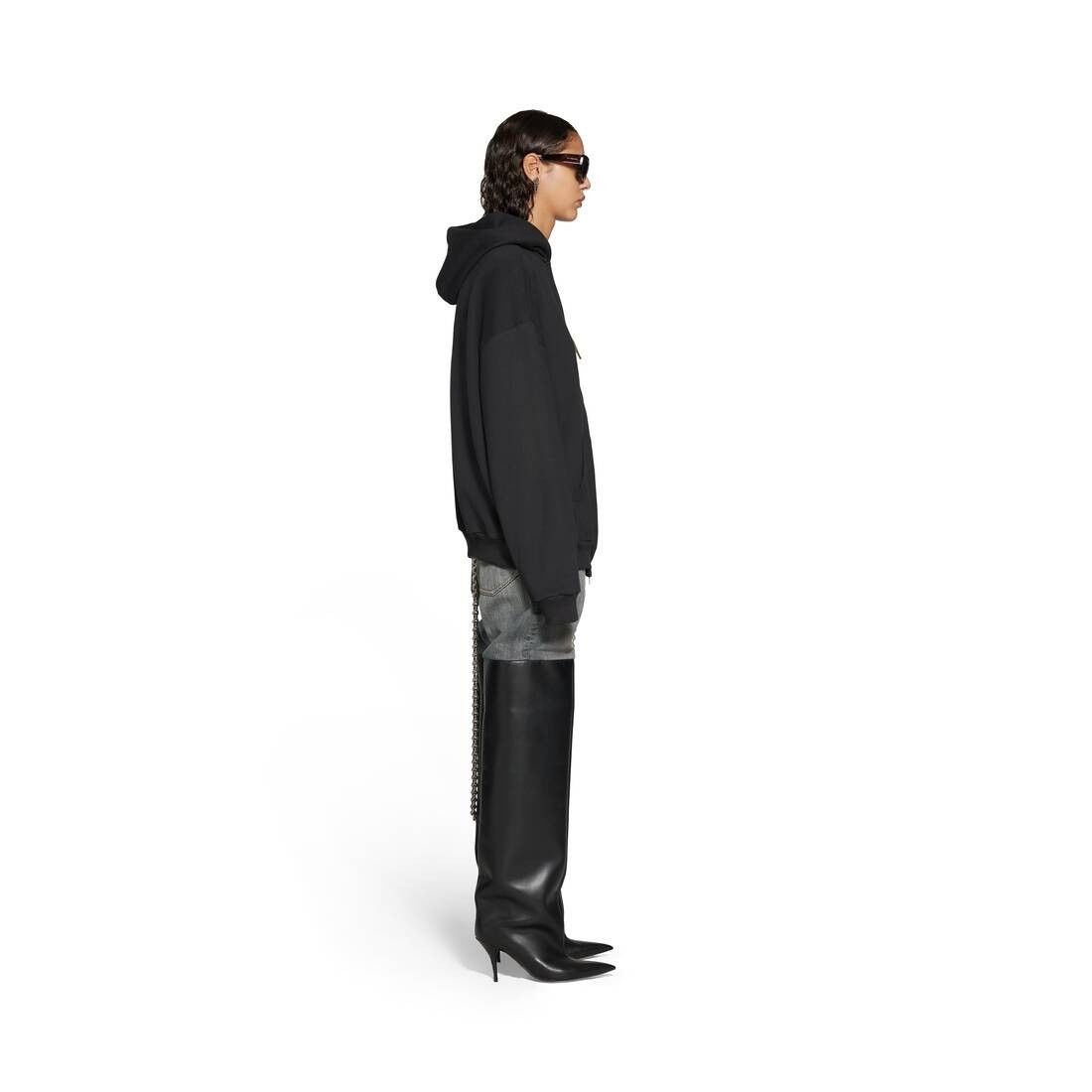 Balenciaga o1w1db10125 Sticky Note Zip-Up Hoodie Medium Fit in Black Size US L / EU 52-54 / 3 - 3 Thumbnail