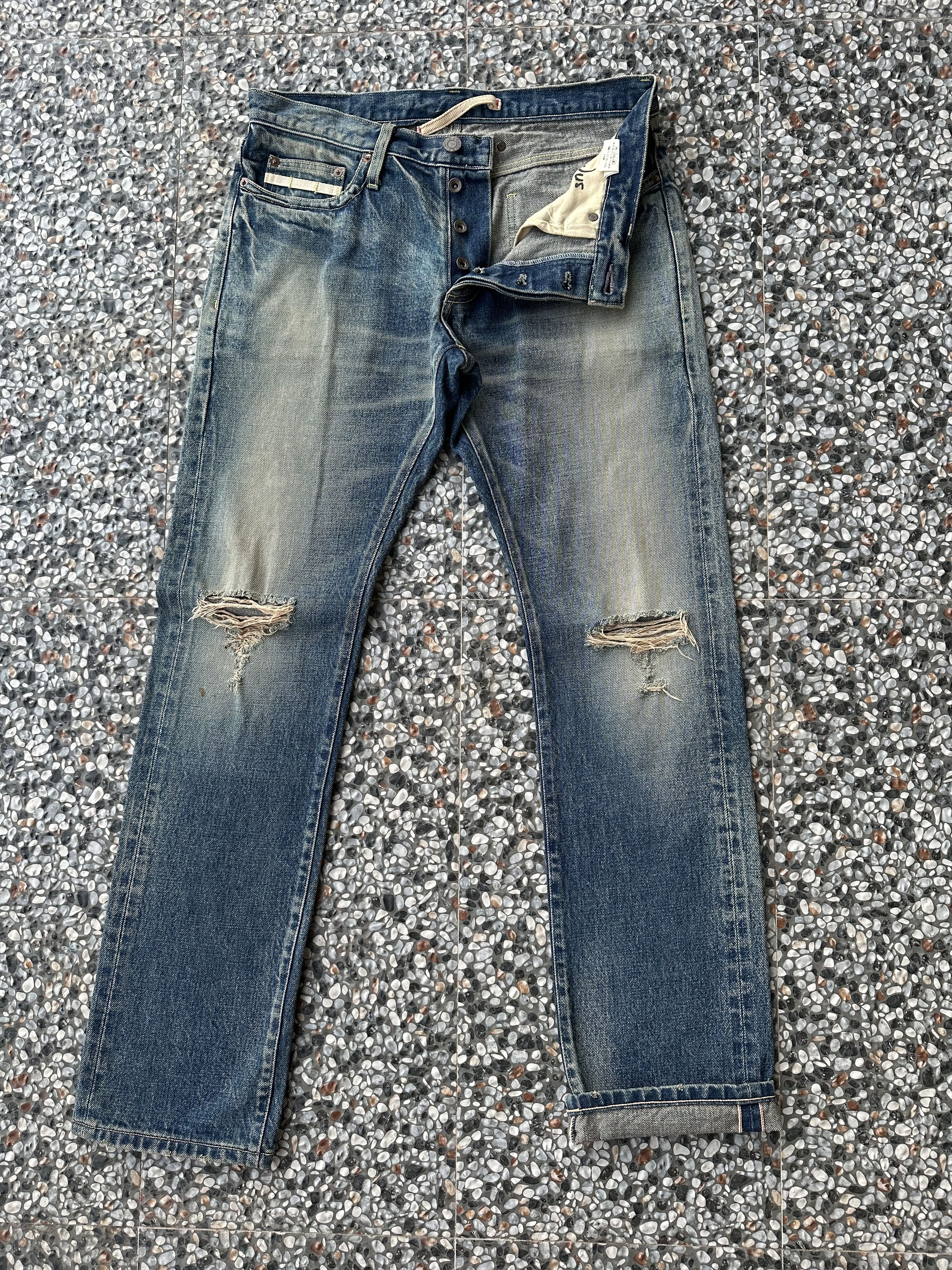 Exodus Vintage Japanese Brand Exodus Distressed Selvedge Denim Jean Size US 32 / EU 48 - 5 Thumbnail