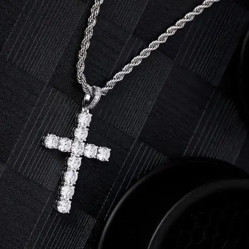Jewelry 60Cm Twisted Chain Cross Necklace Size ONE SIZE - 5 Thumbnail