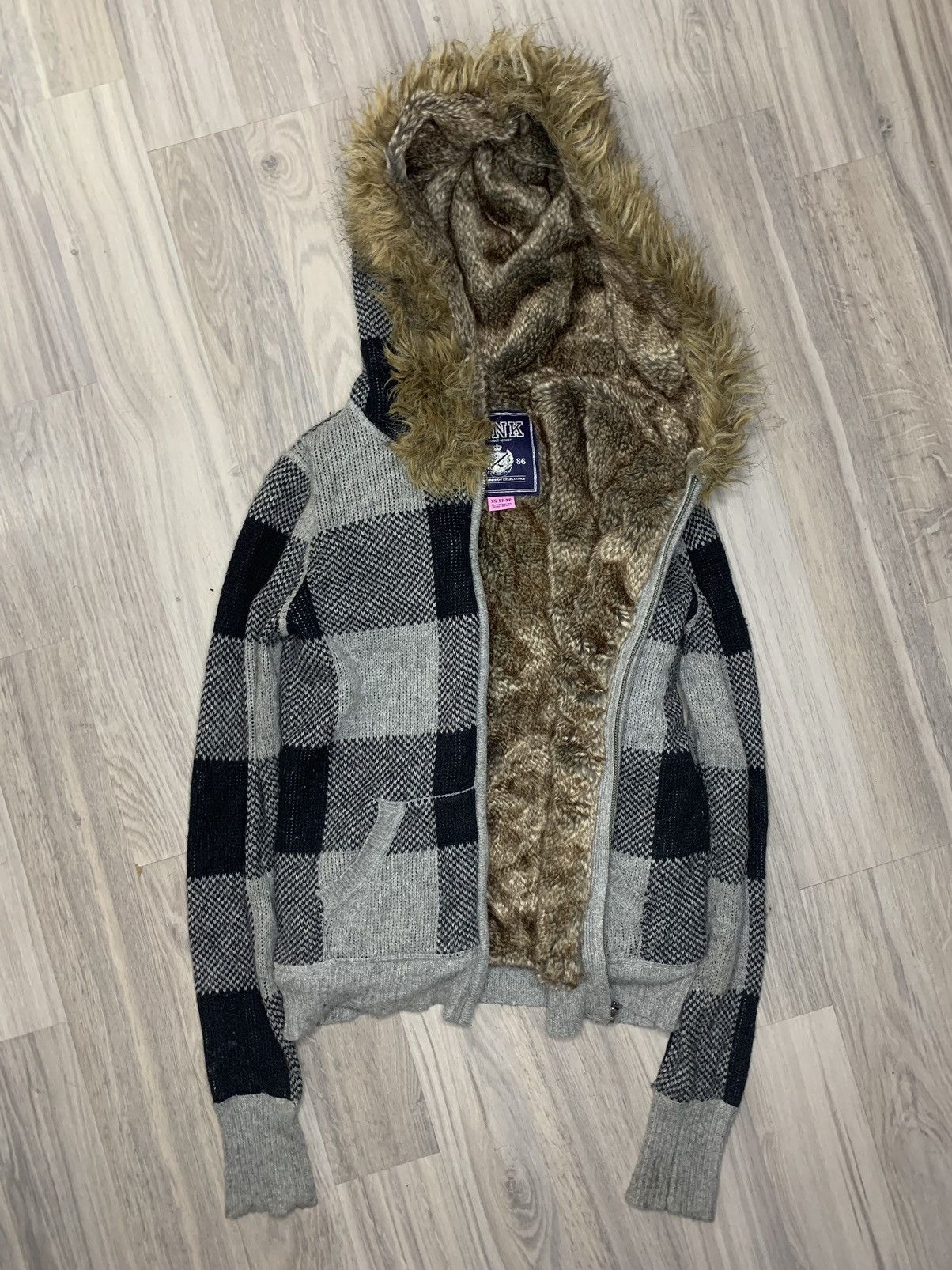 Japanese Brand Pink Faux Fur Zip Hood Yohji ifsixwasnine LGB goa styled Size US S / EU 44-46 / 1 - 4 Thumbnail
